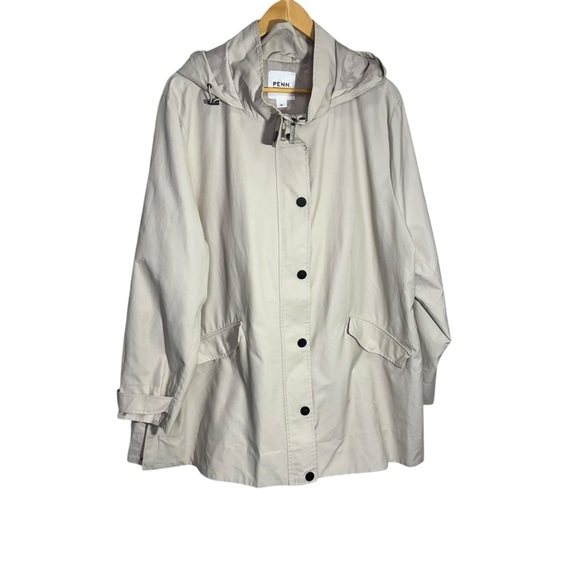 Pennington's Tan Water-Repellent Hooded Jacket Size 2x - Picture 3 of 16